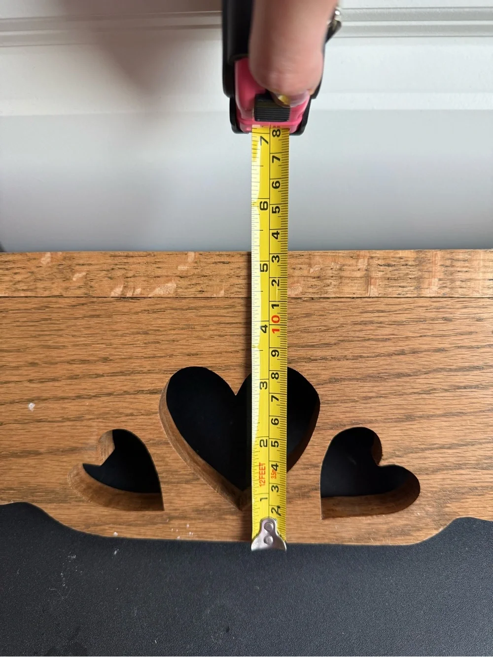 Cottagecore Wooden Heart Accent Wall Shelf in solid oak